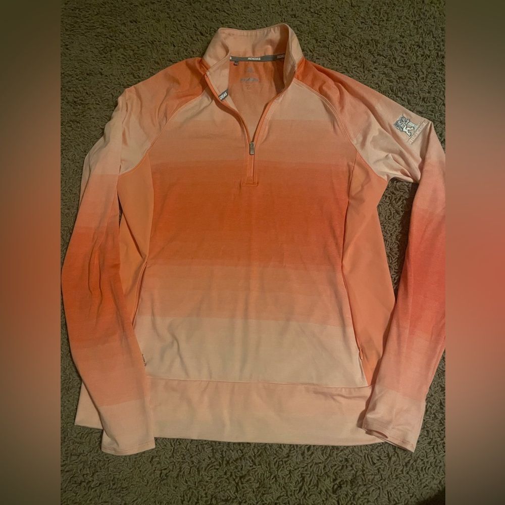 Medium adidas Women's The Deuce Logo Quarter Zip Pullover pockets